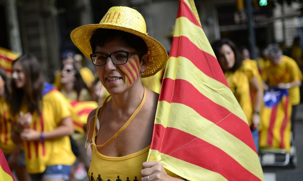 Nacionalinė Katalonijos dienos minėjimas Barselonoje 