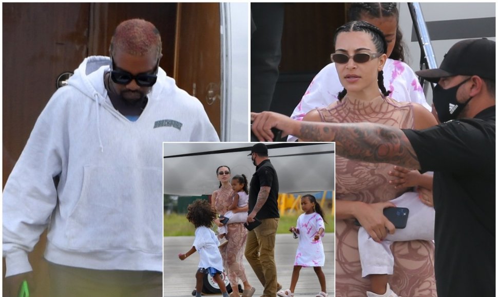 Kanye Westas ir Kim Kardashian grįžo iš atostogų Dominikos Respublikoje