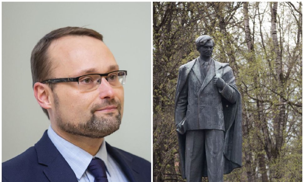 Kultūros ministras Mindaugas Kvietkauskas kviečia neskubėti spręsti dėl P.Cvirkos paminklo