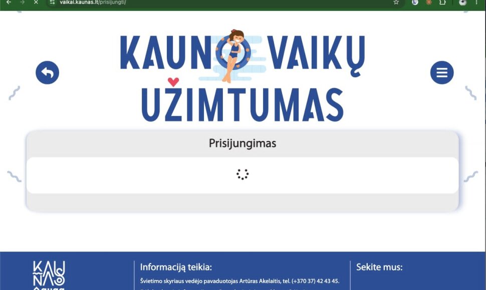 Registracijos puslapis