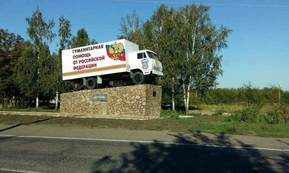 Prie Ilovaisko pastatytas paminklas Rusijos „humanitarinės pagalbos“ konvojui
