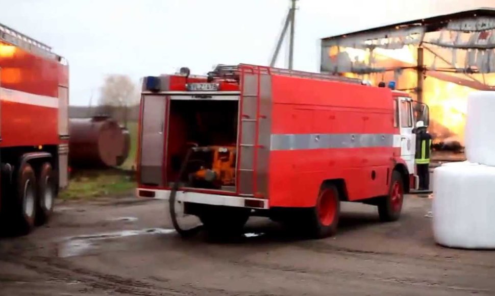 VIDEO kadras: Didžiulis gaisras Vilkyčiuose: šimtai galvijų liks be šieno (video)-1291