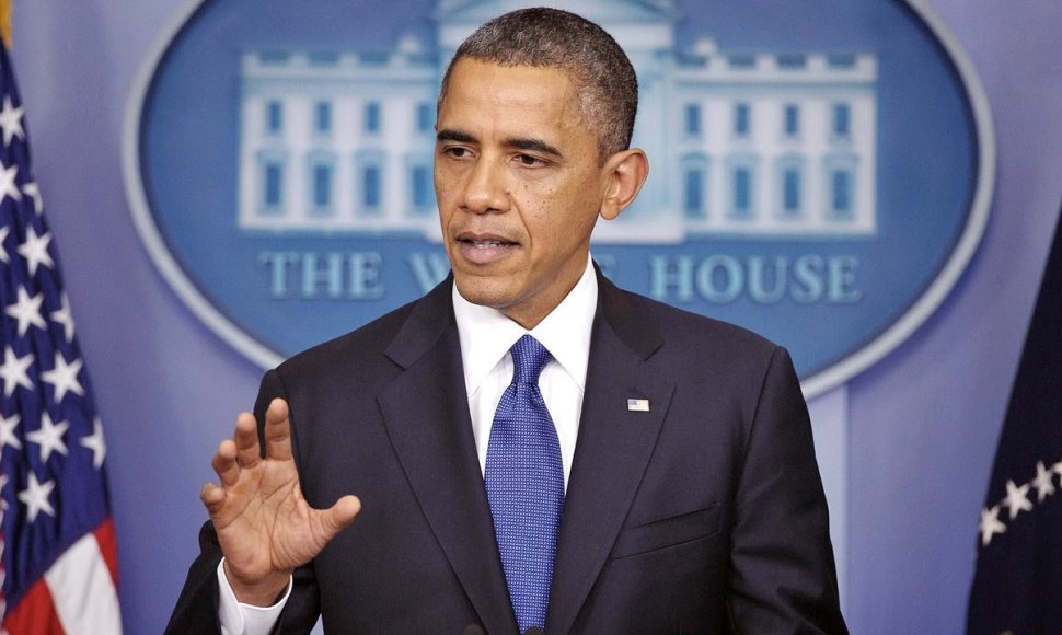 VIDEO kadras: Barackas Obama kalba apie sprogimą Bostone