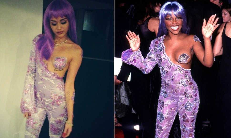 Miley Cyrus per Heloviną persirengė repere Lil' Kim