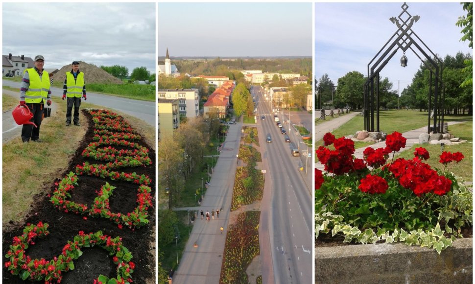 Pavasario žiedai: gėlėmis pasipuošė ir atokesni Klaipėdos rajono miesteliai bei gyvenvietės