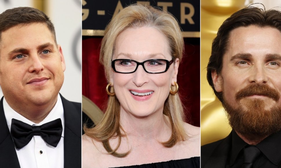 Jonah Hillas, Meryl Streep ir Christianas Bale'as