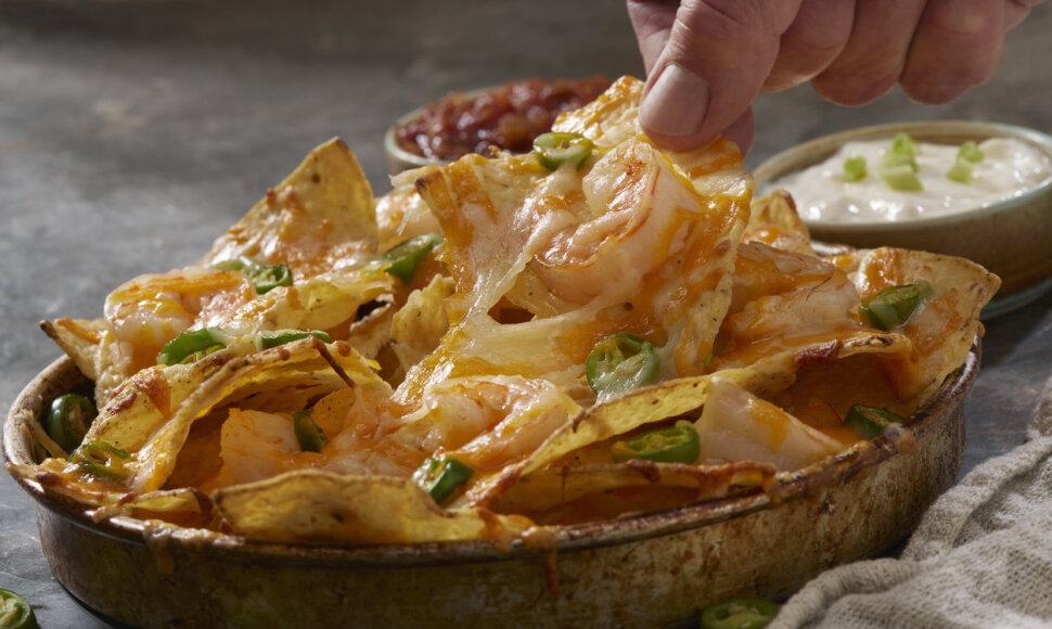 Užkepti &bdquo;nachos&ldquo; kukurūzų tra&scaron;kučiai