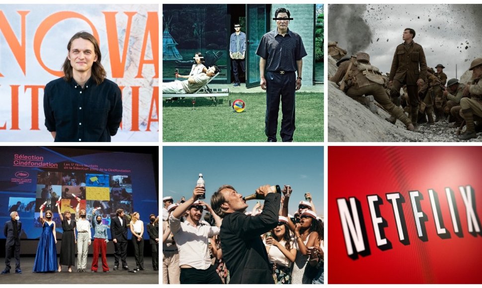 Karolis Kaupinis, kadrai iš filmų, Kanų kino festivalio ceremonija, „Netflix“ logotipas