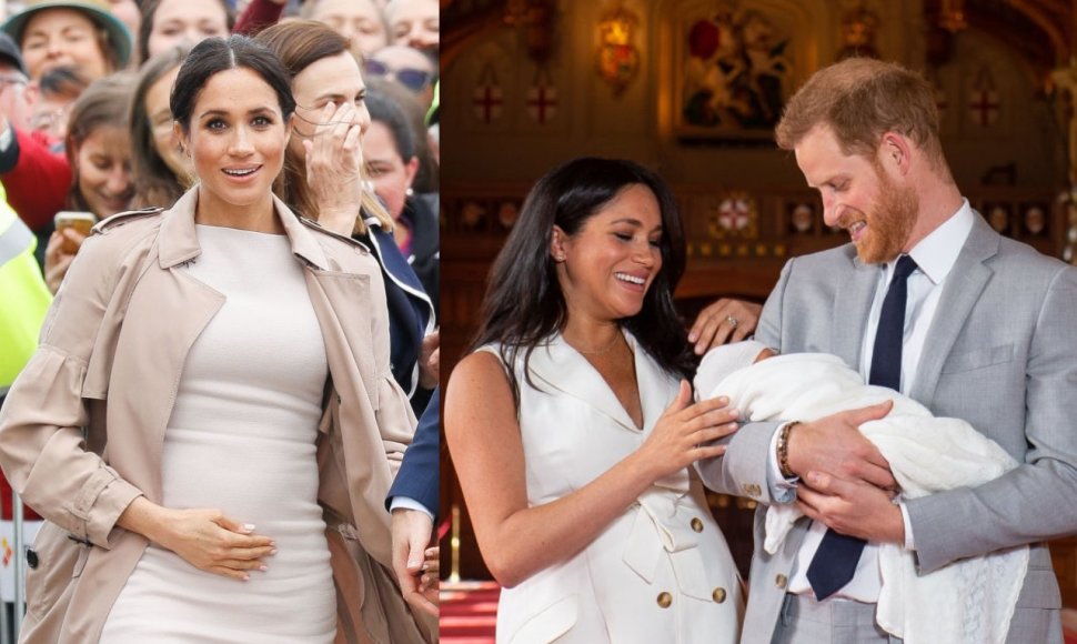 Meghan Markle ir princas Harry su sūnumi Archie