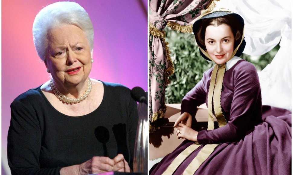 Aktorė Olivia de Havilland (2004 m. ir 1939 m.)