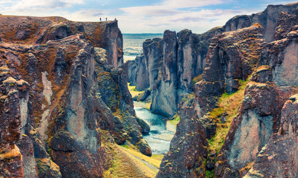 Fja&eth;r&aacute;rglj&uacute;fur kanjonas Islandijoje