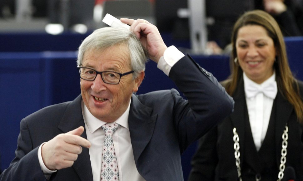 Linksmasis Eurogrupės vadovas Jeanas-Claude'as Junckeris