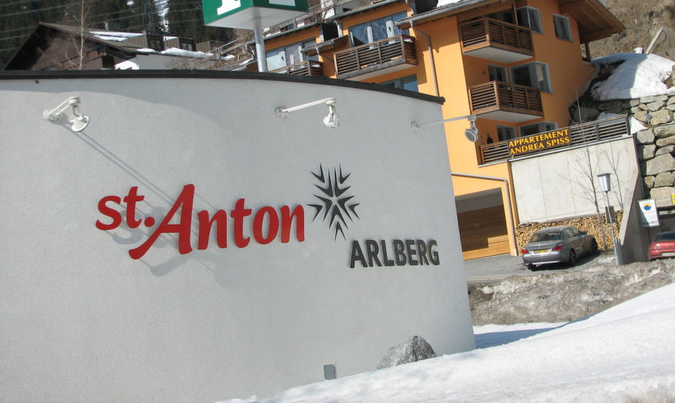 Austrijos kalnų slidinėjimo kurortas St.Antonas