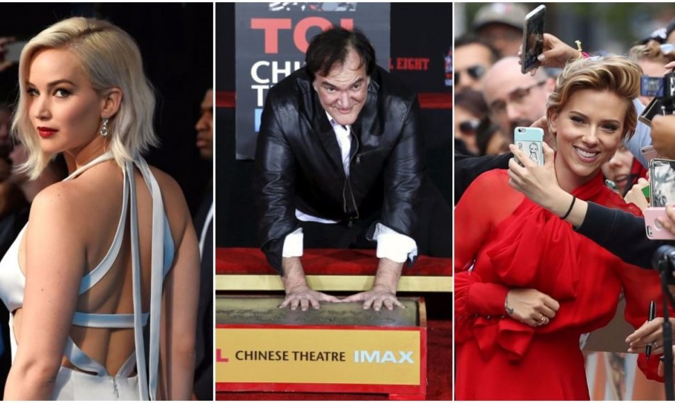  Jennifer Lawrence, Tarantino ir Scarlett Johanson / Fotokoliažas