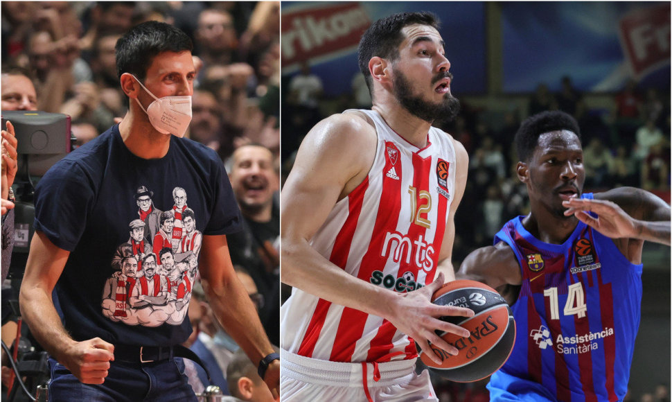 Novakas Džokovičius stebėjo „Crvena zvezda“ ir „Barcelona“ rungtynes Belgrade