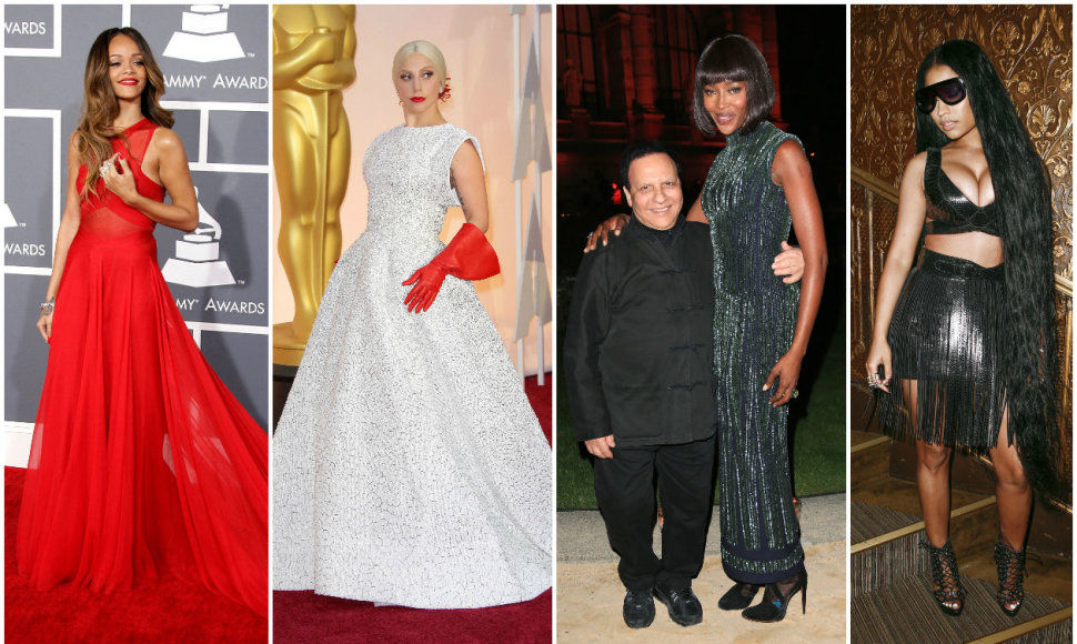 Dizaineris Azzedine'as Alaïa ir jo aprengtos Rihanna, Lady Gaga bei Naomi Campbell