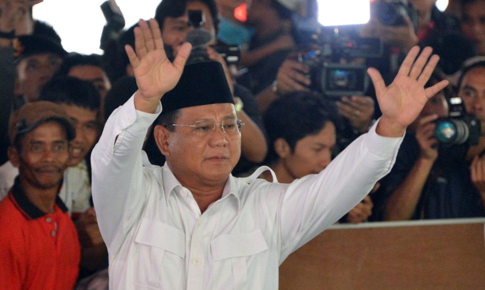 Kandidatas į Indonezijos prezidentus Prabowo Subianto