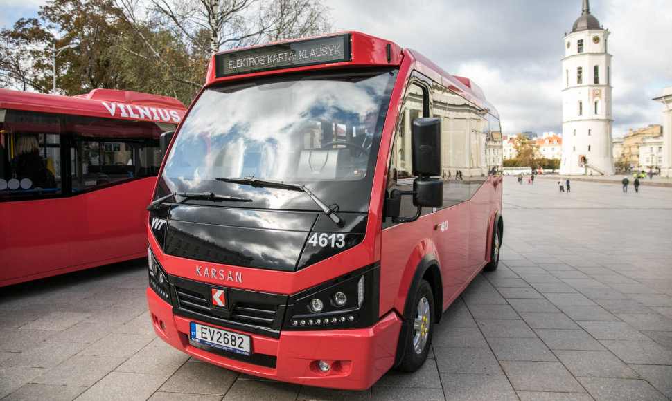 Elektrinių Vilniaus autobusų pristatymas