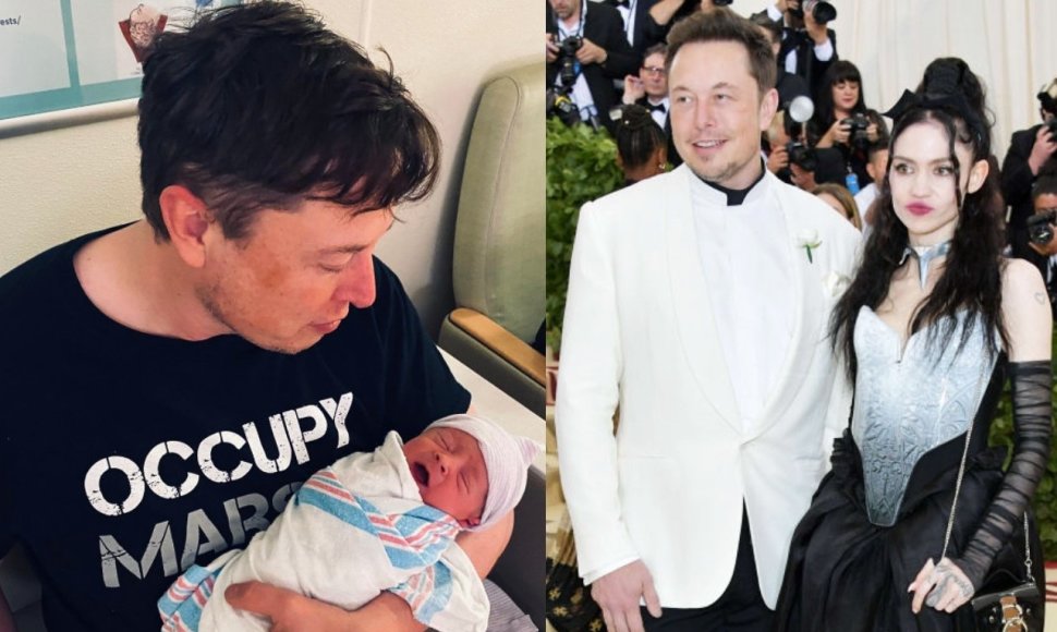 Elonas Muskas, Grimes ir jųdviejų sūnus