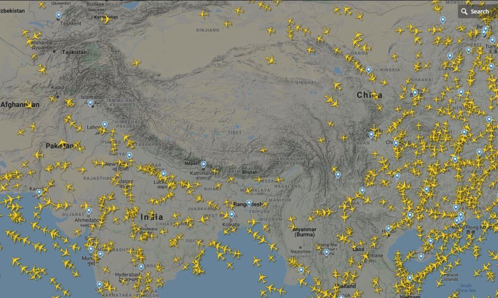 Virš Tibeto – nė vieno lėktuvo