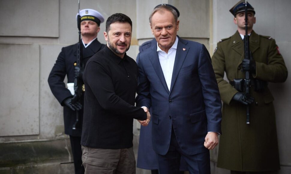 Volodymyras Zelenskis ir Donaldas Tuskas