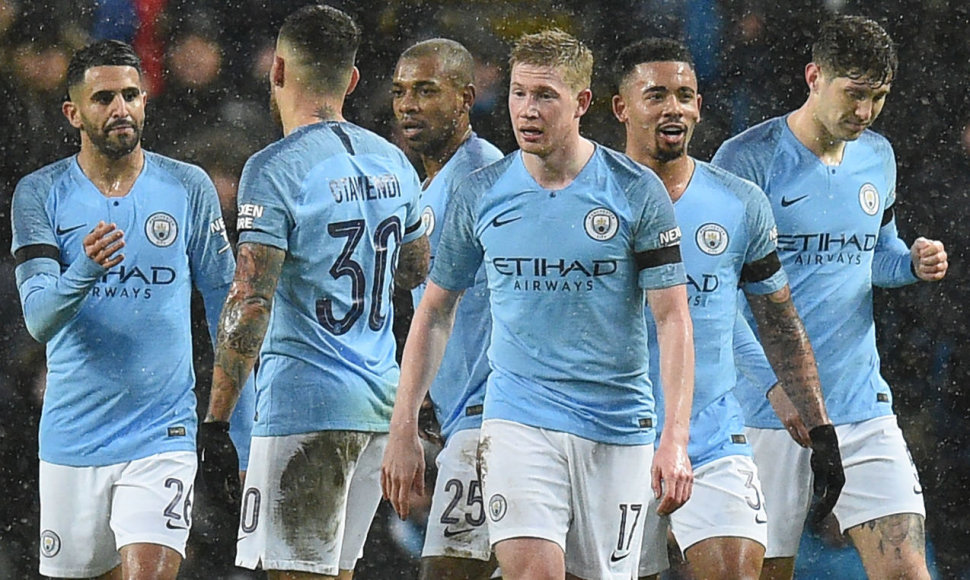 „Manchester City“ džiaugiasi vienu iš penkių įvarčių.