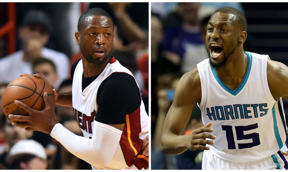 Dwyane'as Wade'as ir Kemba Walkeris