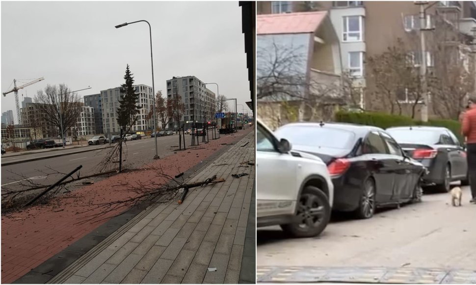 Vilniaus Rinktinės gatvėje „Mercedes-Benz“ „prasiautė“ lyg škvalas