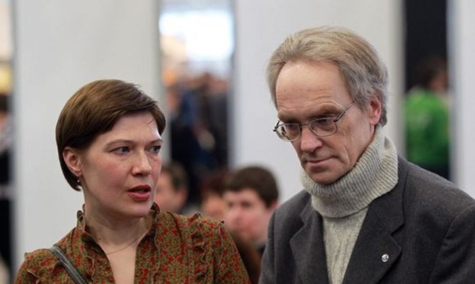 Laura Sintija Černiauskaitė su vyru Regimantu Tamošaičiu