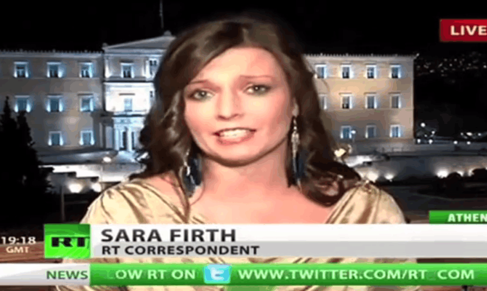 Iš Rusijos televizijos „Russia Today“ išėjo penkerius metus čia dirbusi žurnalistė Sara Firth