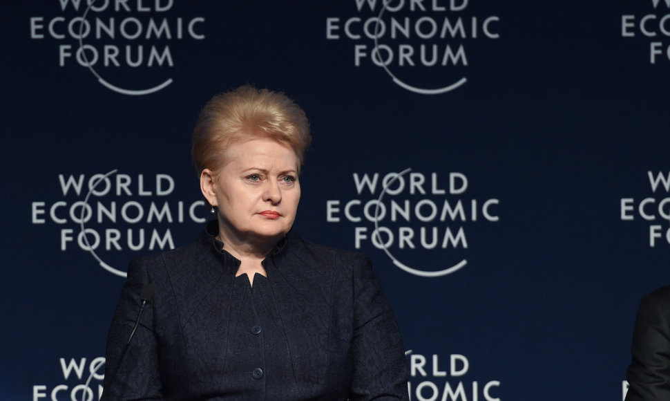 Lietuvos prezidentė Dalia Grybauskaitė Pasaulio ekonomikos forume, Davose. 