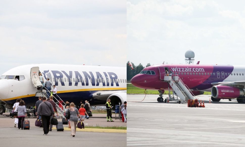 „Ryanair“ ir „WizzAir“ avialinijos