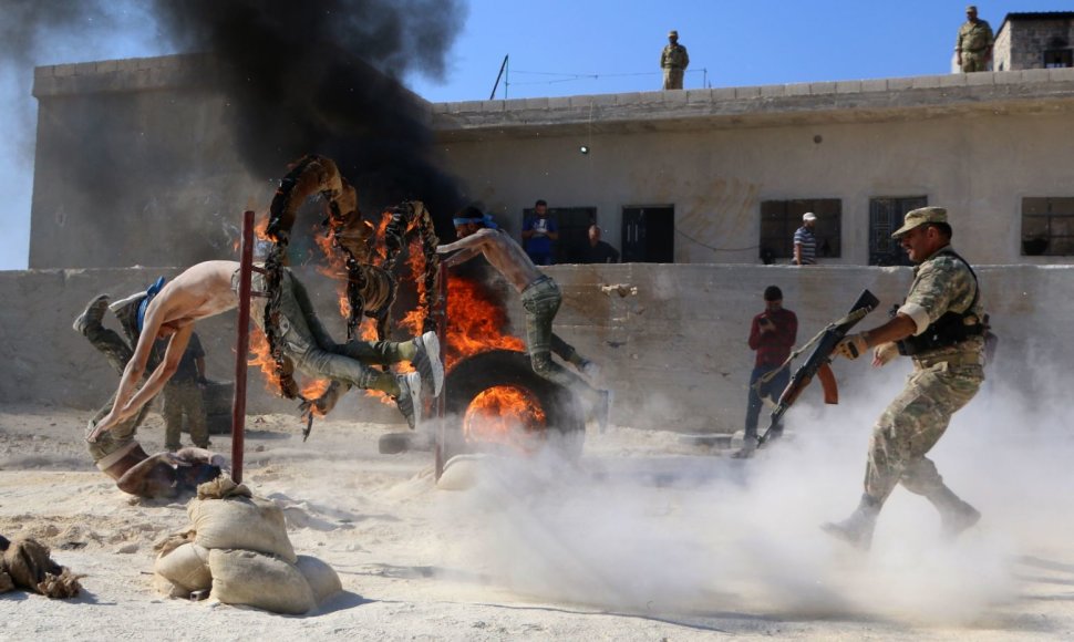 Sirijos sukilėliai Idlibo provincijoje, kurią ruošiasi pulti režimo pajėgos