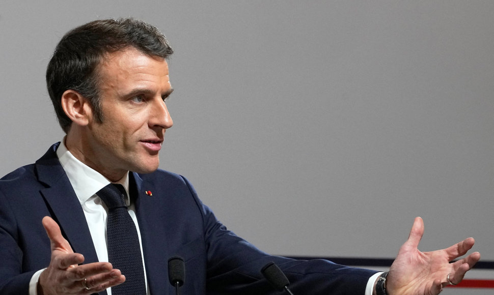 Prancūzijos prezidentas Emmanuelis Macronas