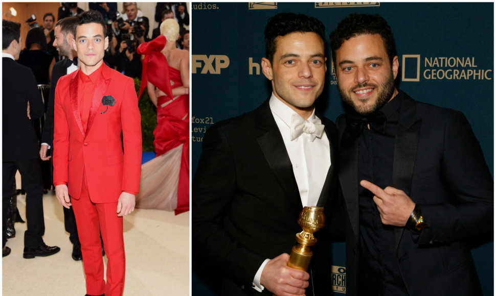 Rami Malekas su broliu dvyniu Sami