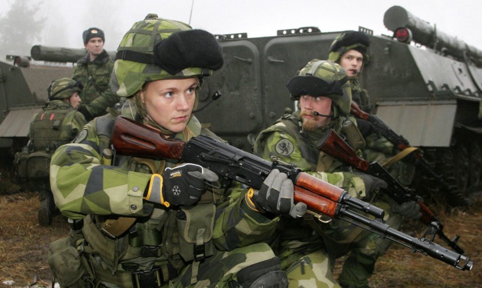 Švedijos kariuomenėje tarnaujanti moteris