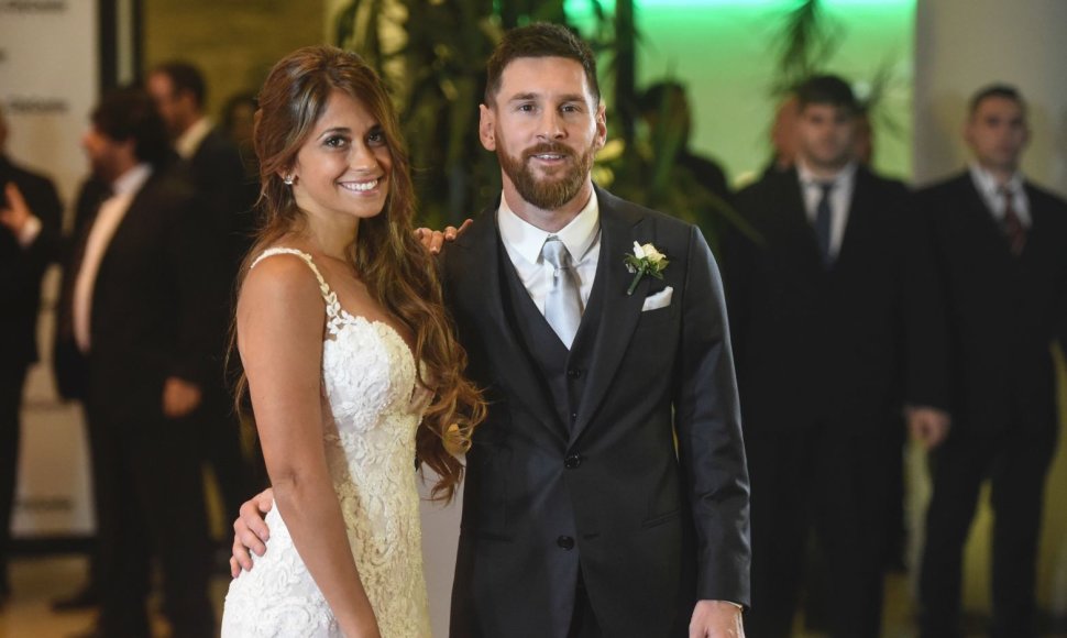Lionelis Messi ir Antonella Roccuzzo