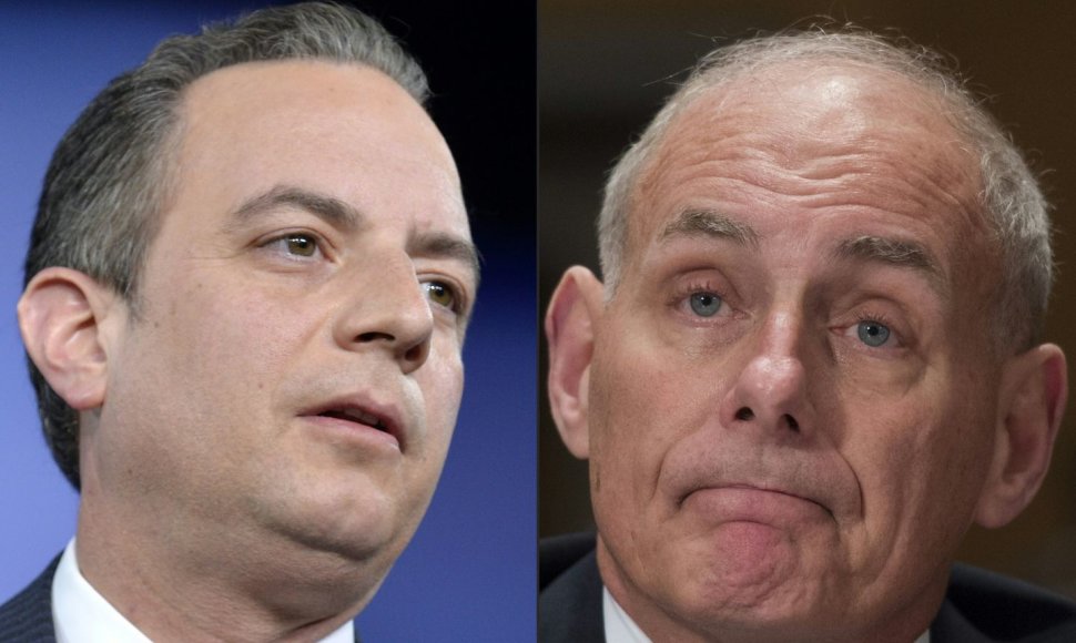 Reince'as Priebusas ir Johnas Kelly