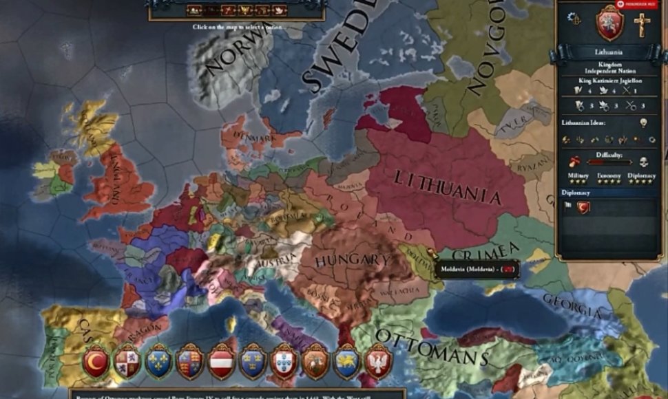 Strateginis žaidimas „Europa Universalis IV“