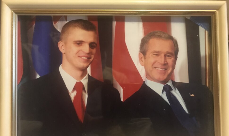 Giedrimas Jeglinskas ir tuometinis JAV prezidentas G.W.Bushas