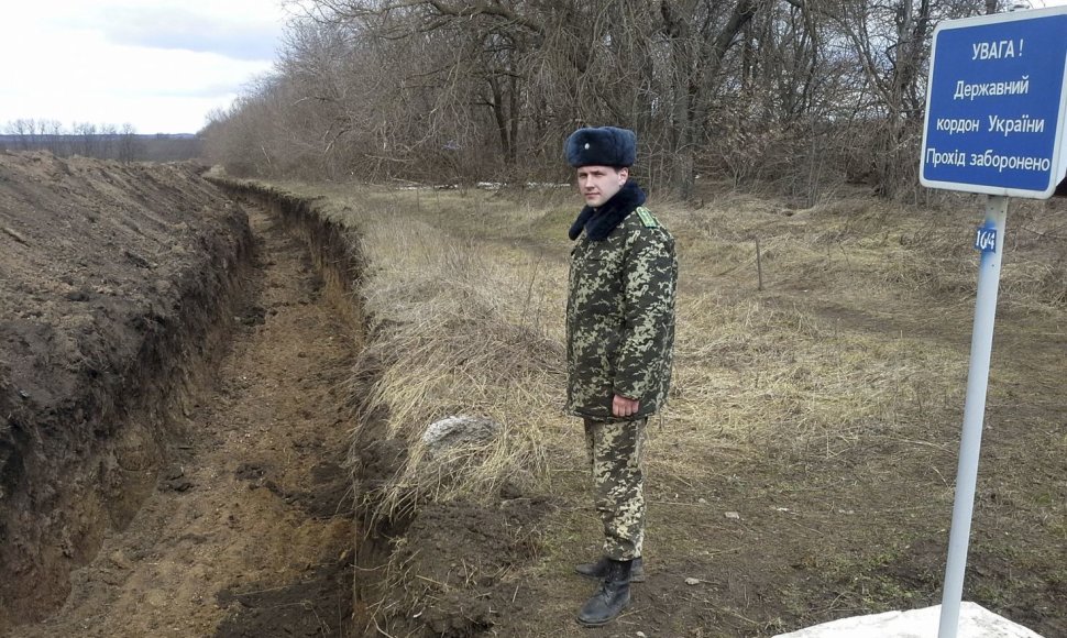 Kasamas griovys Ukrainos pasienyje