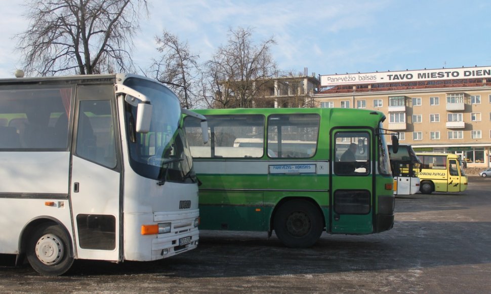 Panevėžio autobusų stotyje