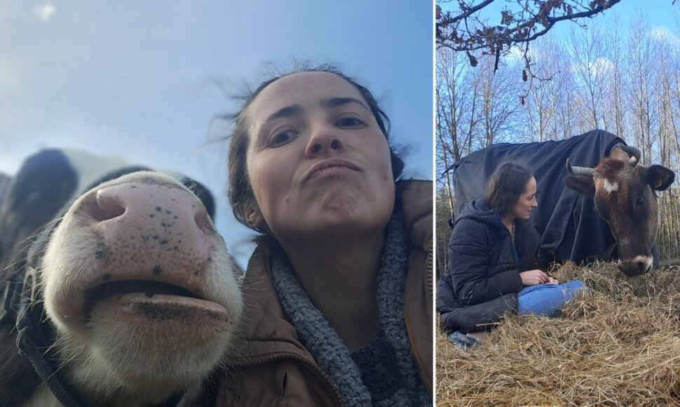 Veterinarė Tautvilė su savo augintine
