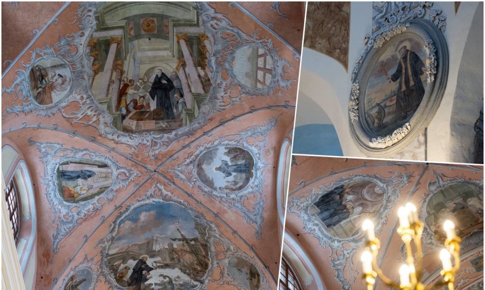 Restauruotos Vilniaus Švč. Mergelės Marijos ėmimo į dangų bažnyčios freskos