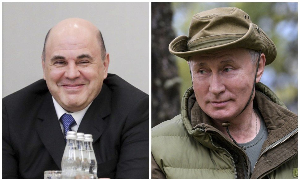 Michailas Mišustinas ir Vladimiras Putinas
