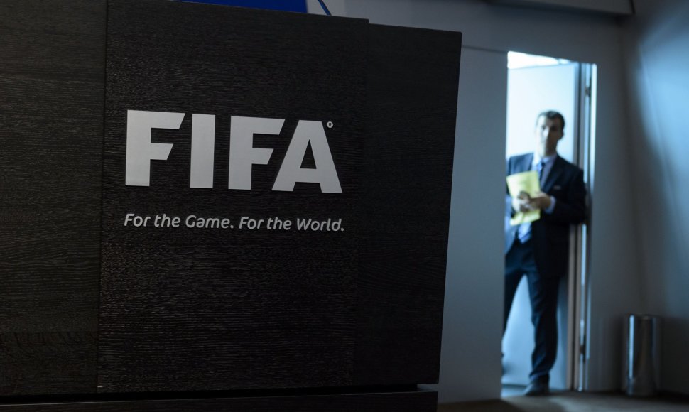 FIFA būstinė prieš spaudos konferenciją