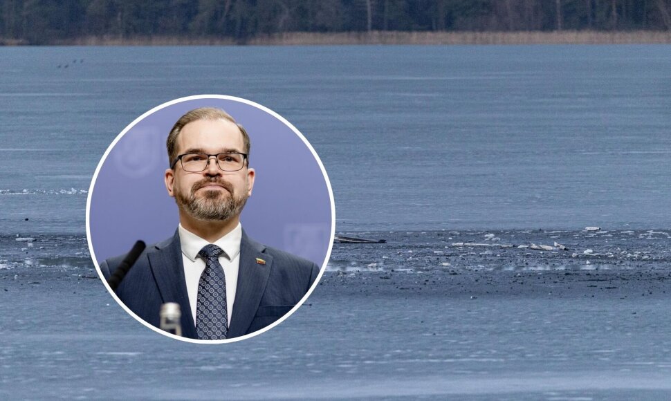 Robertas Kaunas ir Lavyso ežere nukritusio drono liekanos
