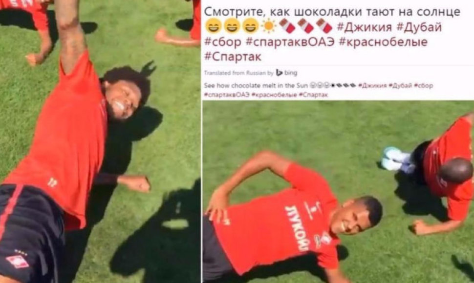 Maskvos „Spartak“ įrašas socialiniame tinkle