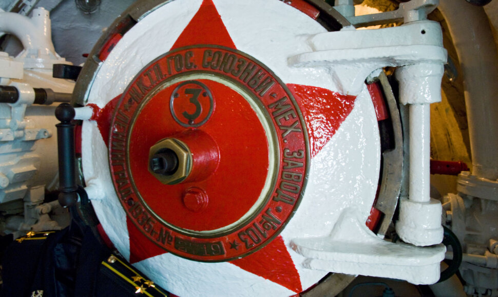 Torpedų paleidimo mechanizmas Vladivostoko povandeninių laivų muziejuje