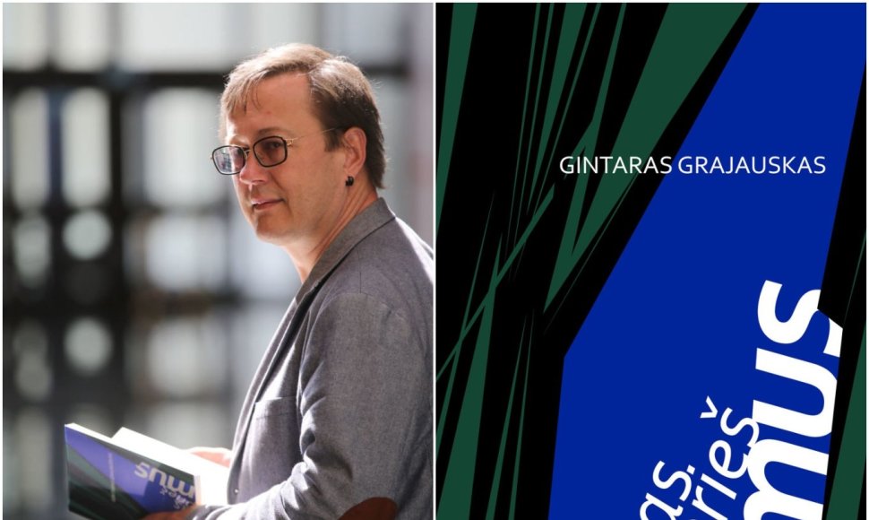 Gintaras Grajauskas ir jo knygos viršelis